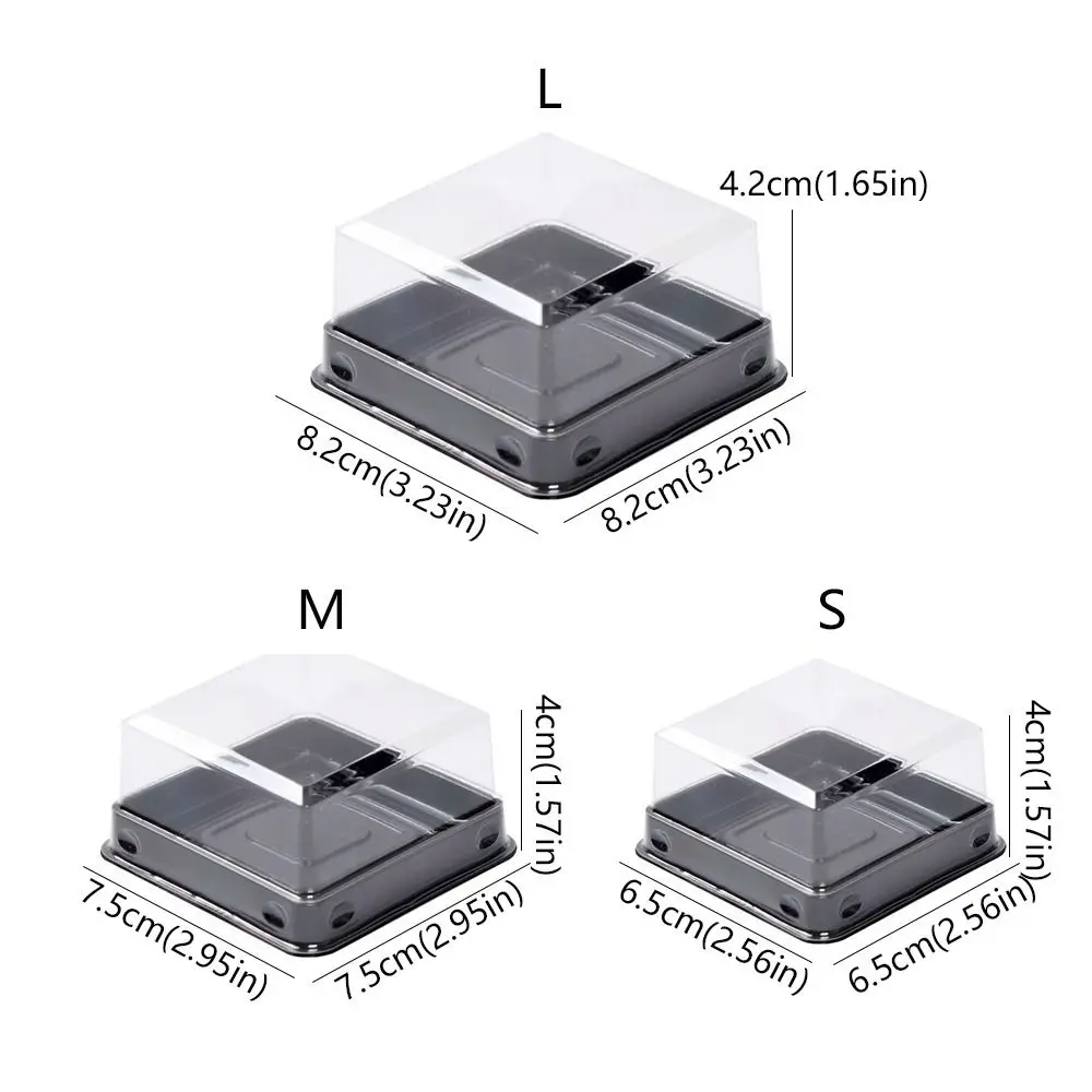 50Pcs Moon Cake Boxes, Square Plastic Cupcake and Muffin Containers, Transparent Pastry... - SKU PCB01628 - UGI Packaging