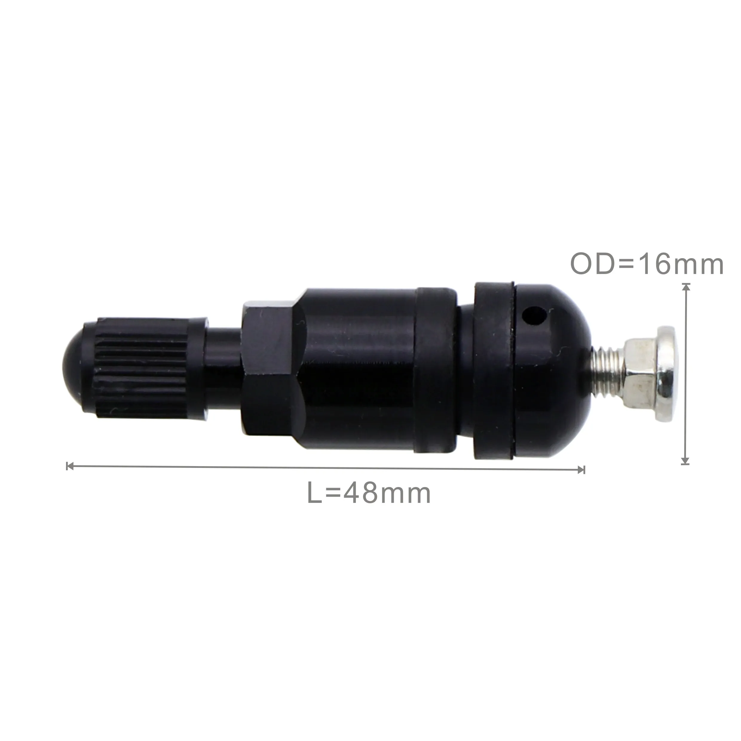 Premium Alloy Tubeless Tire Valve Set - 4 Pieces (Available in Silver or Black)