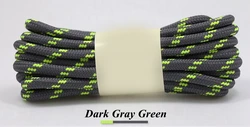 Durable Outdoor Non-Slip Round Climbing and Hiking Shoelaces - 160cm (Dark gray green)
