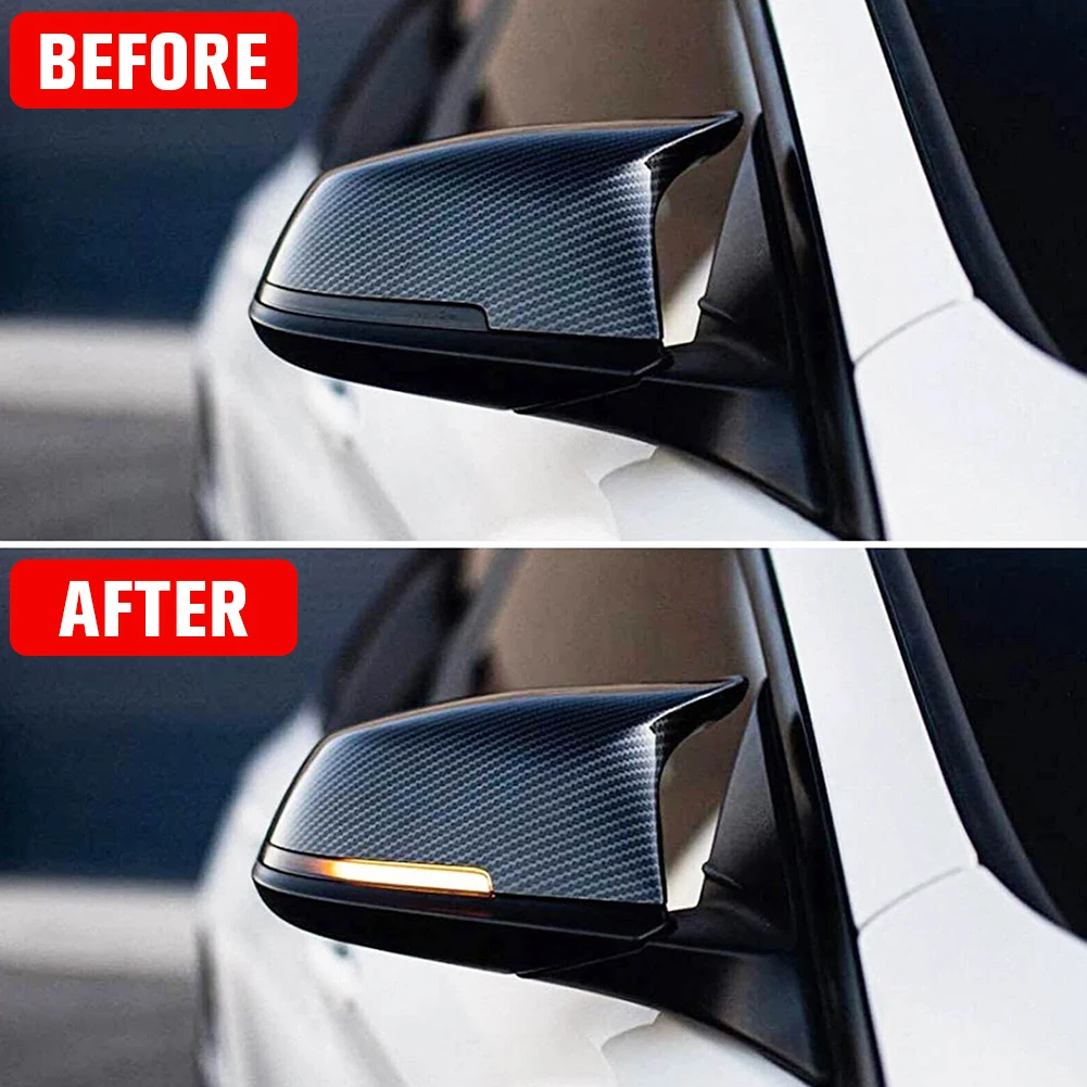 2Pcs LED Mirror Turn Signal Light Waterproof Side Mirror Indicator Lamp ABS LED Dynamic Turn Signal Light for Car Light Supplies