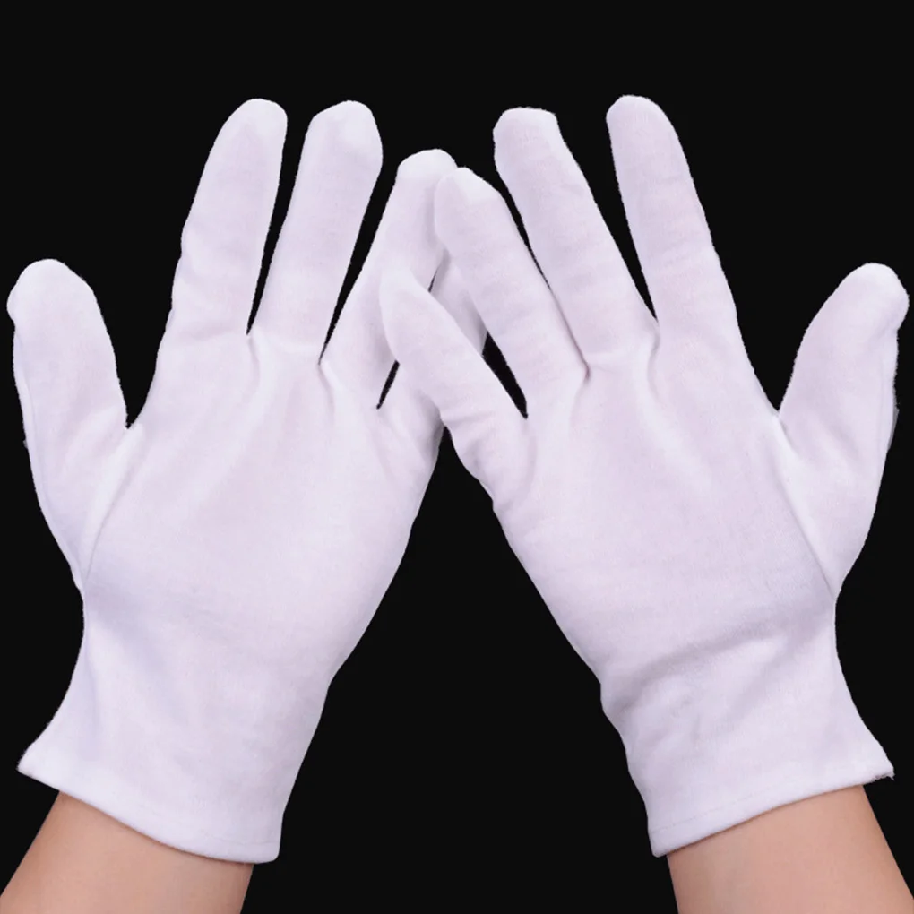 24x White Lightweight And Breathable Safety Gloves For Work And Household Comfort Cotton Safety Work Gloves Durability