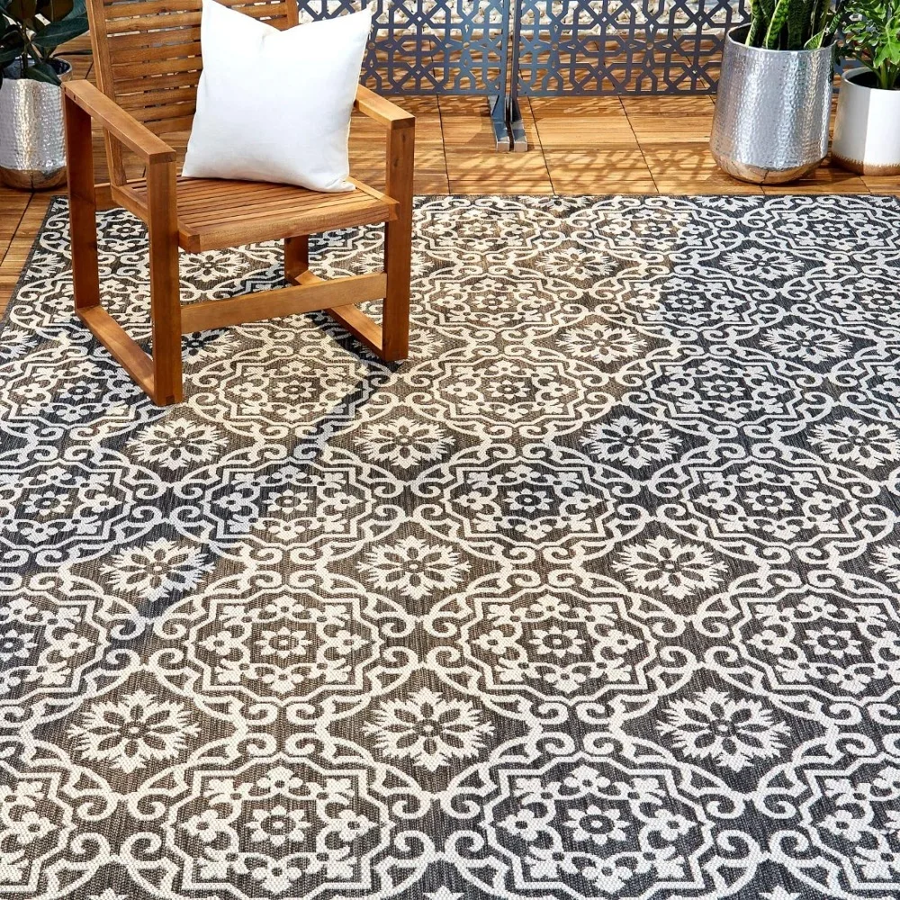 

5'2"x7'2" Outdoor Rug, Patio Country Danica Transitional Geometric Indoor/Outdoor Area Rug, Patio Rug