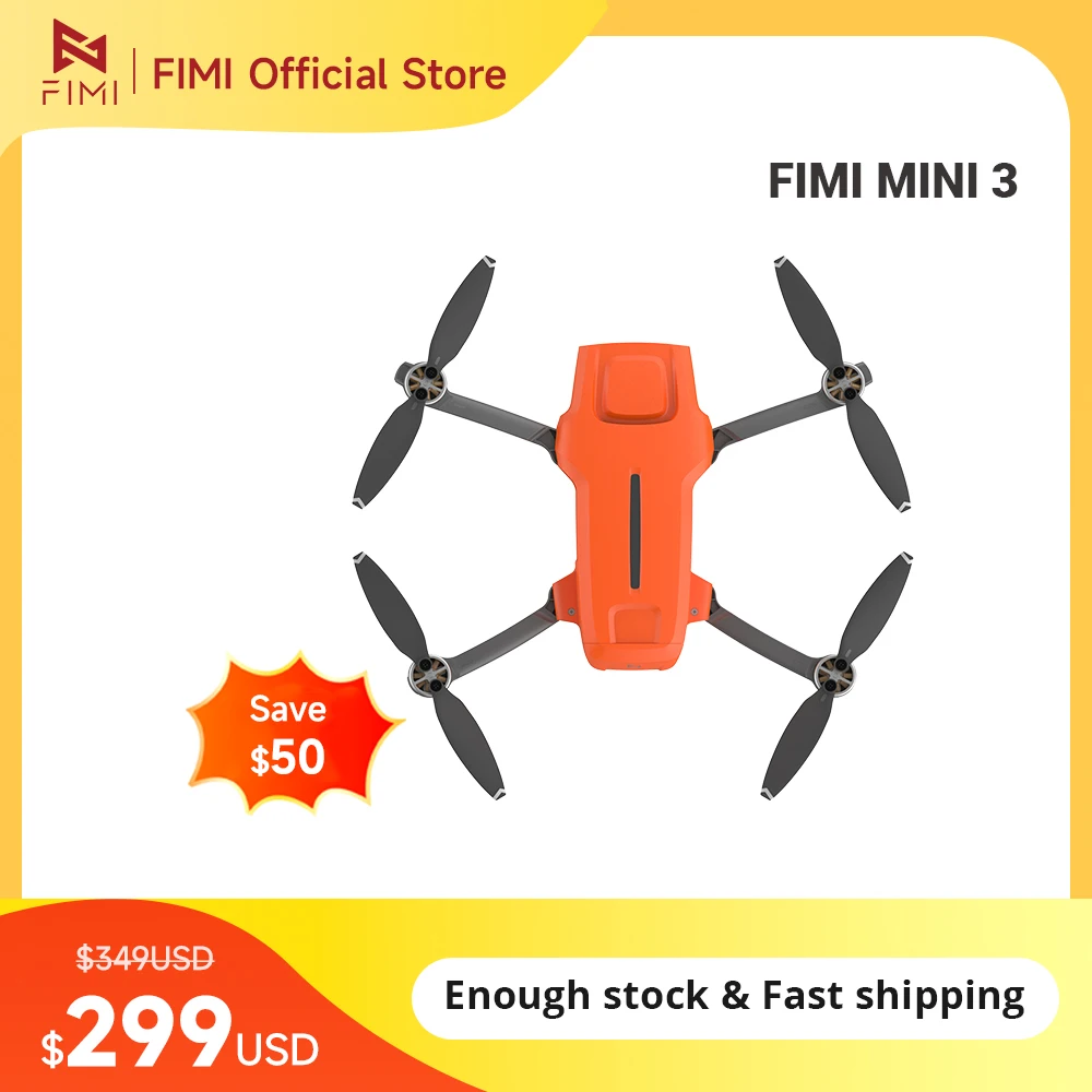 FIMI MINI 3 drone 4K 60fps 9km range 3-axis Gimbal 249g Ultralight AI Super Night Video design smart tracking mini pro drone