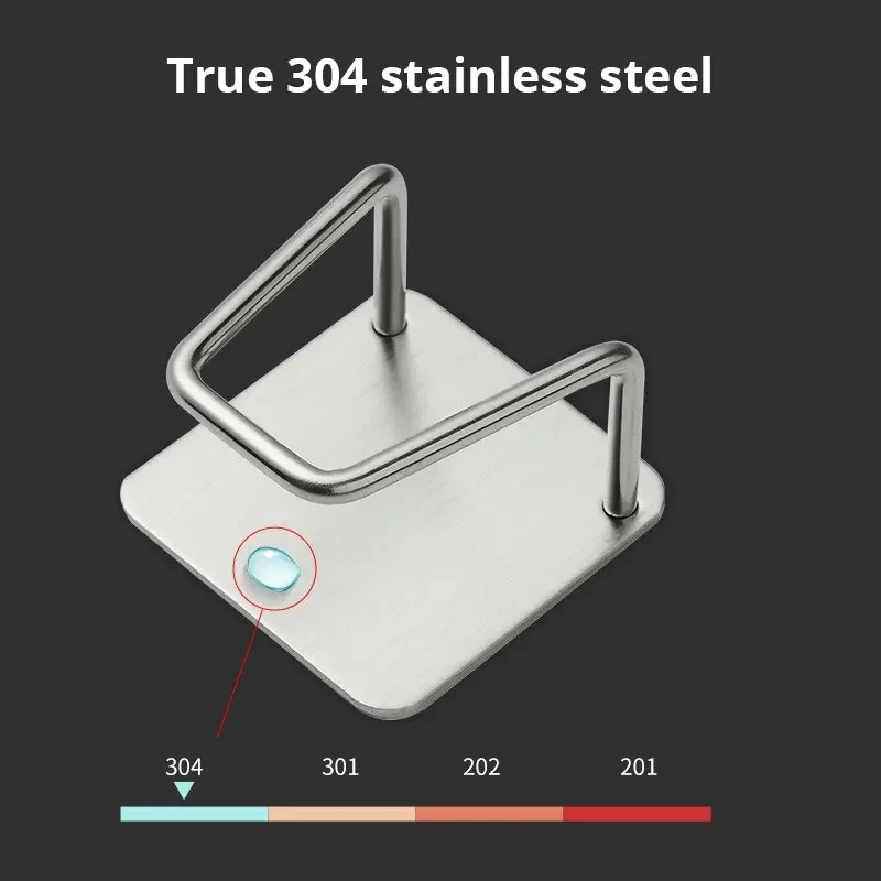 Sink Sponge Rack 1pc Kitchen Sponges Holder Self Adhesive Sink Sponges Drain Drying Stainless Steel Storage