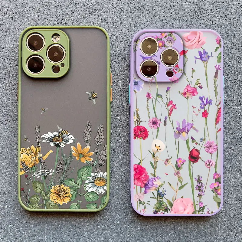 Elegant Pink & Purple Peony Flower Shockproof Phone Case