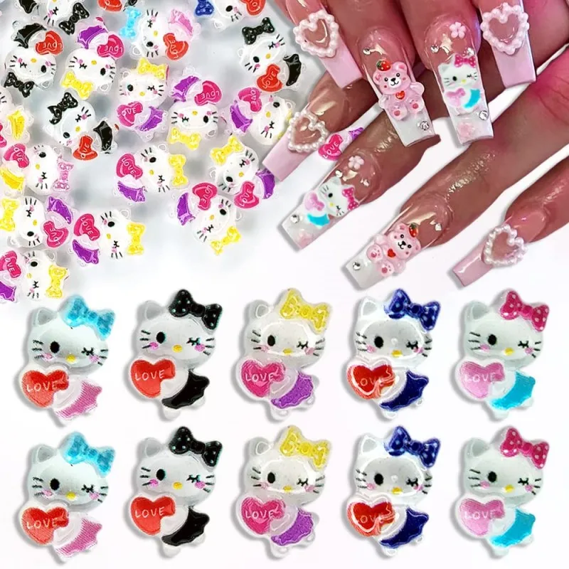 Tezocr Kawaii Nail Charms Hello Kitty Nail Charms for Acrylic