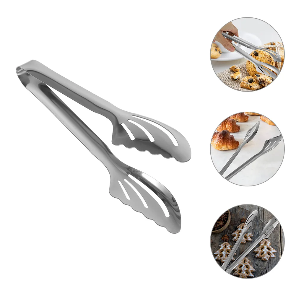 

BBQ Tongs for Cooking Kitchen Bread Clamp Tool Stainless Steel Bakery Dessert Foods Reusable Clips