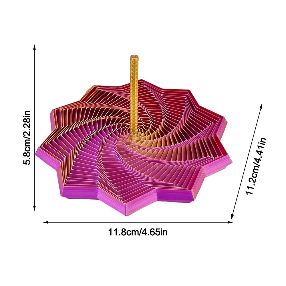 PLA Expanded Sensory Fidget Star with Handles Whirling Spiral Fidget Toy 3D Printed Stress Relief Desktop Decompression Toys