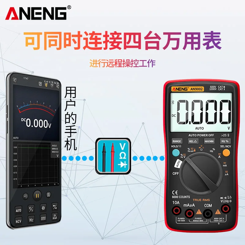 ANENG Bluetooth APP intelligent anti-burn multimeter anti-burn remote data monitoring online resistance power