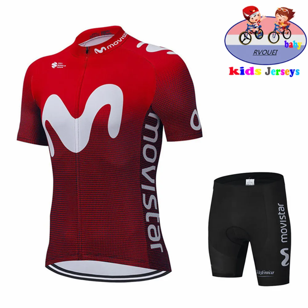 2022 Movistar Baby Child Cycling Jerseys Kid's Ropa Ciclismo Short