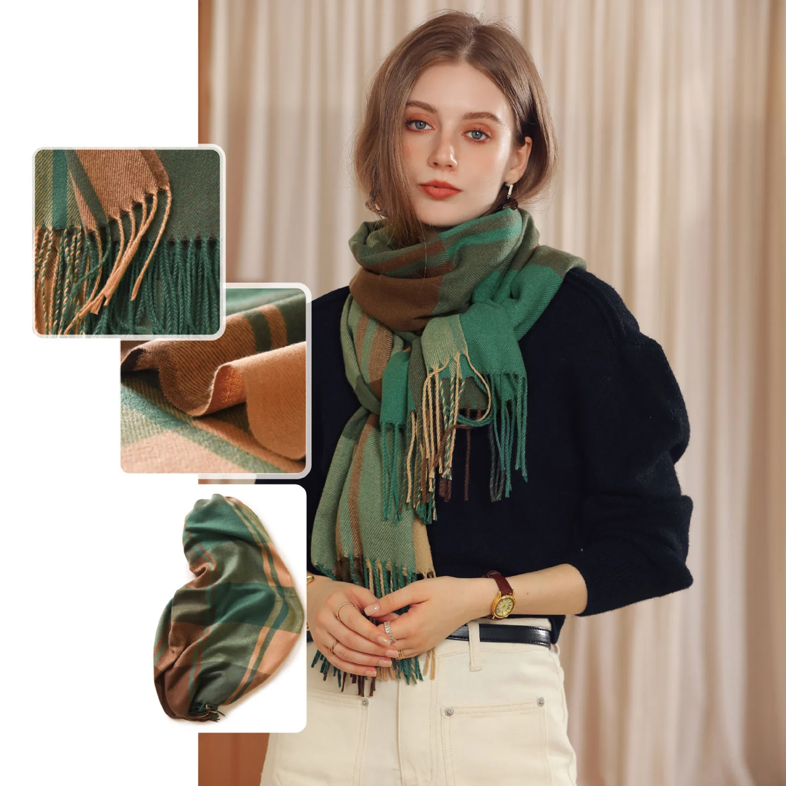 2022 luxury brand soild cashmere women scarf winter warm shawl and wraps  hijab store pashmina long female foulard head scarves - Price history &  Review, AliExpress Seller - Yiwu RUNMEIFA Store