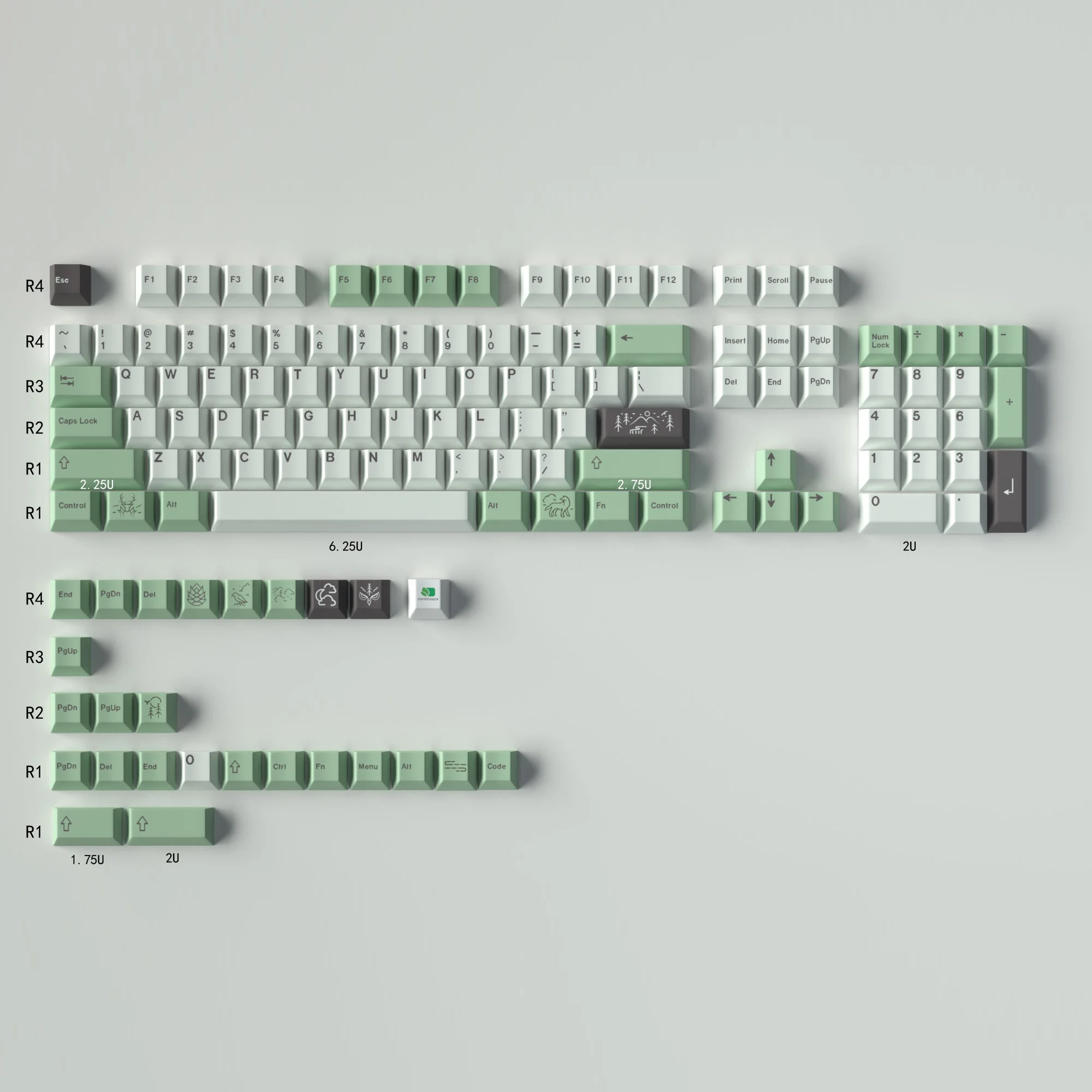 Lot De 149 Touches PBT Dégradé AquaShift - Profil Cherry, Compatible MX