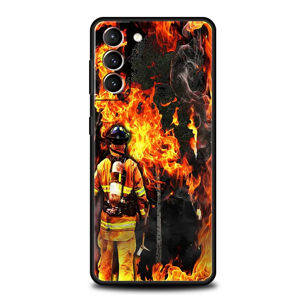 Firefighter Heroes Themed Protective Phone Case - Soft Cover