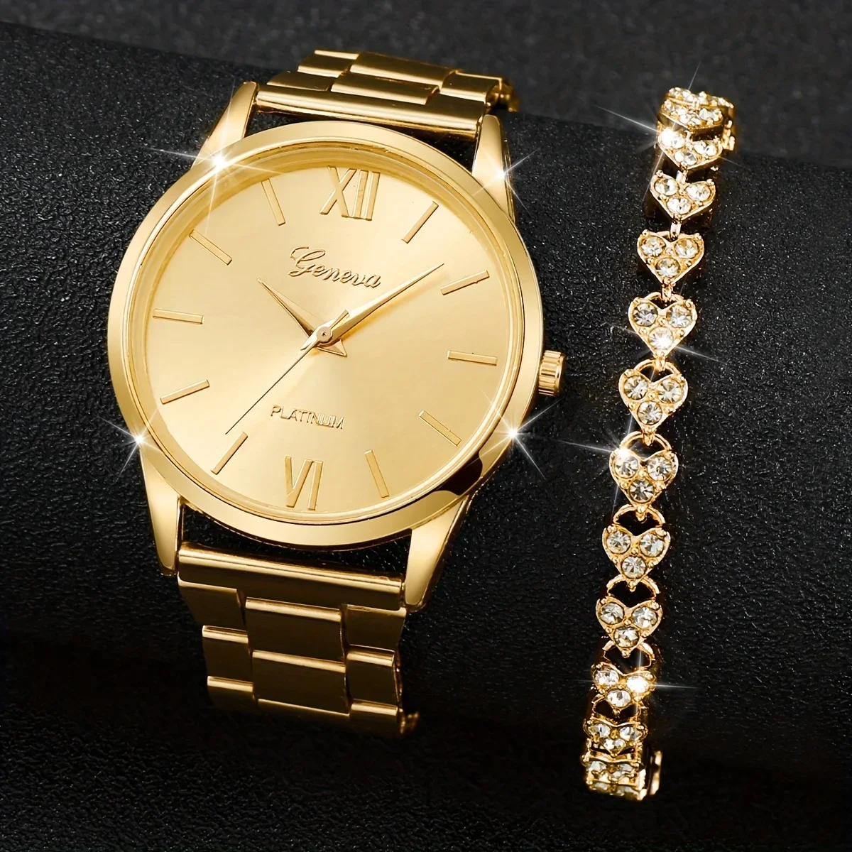 Watch and bracelet set - dial detail