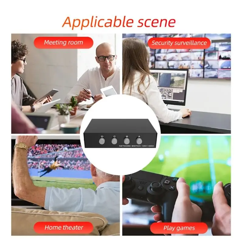 A29F-4 In 1 Out 100/1000Mbps 미니 기가비트 네트워크 스위치 5 포트 이더넷 스위치 인터넷 분배기 데스크탑 RJ45 네트워크 스위치