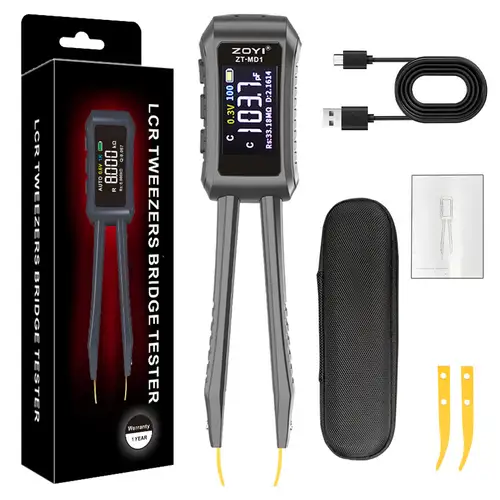 ZOYI ZT-MD1 Digital Smart Tweezer LCR SMD ESR Tester Resistance Capacitance Inductance Continuity Diode Test Measurement Tools - Image 7