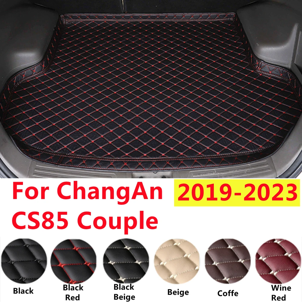 

SJ профессиональный автомобильный коврик для багажника, подходит для ChangAn CS85, пара, 2019-2023, XPE кожаный задний вкладыш, Задняя накладка для груза, водонепроницаемая высокая сторона