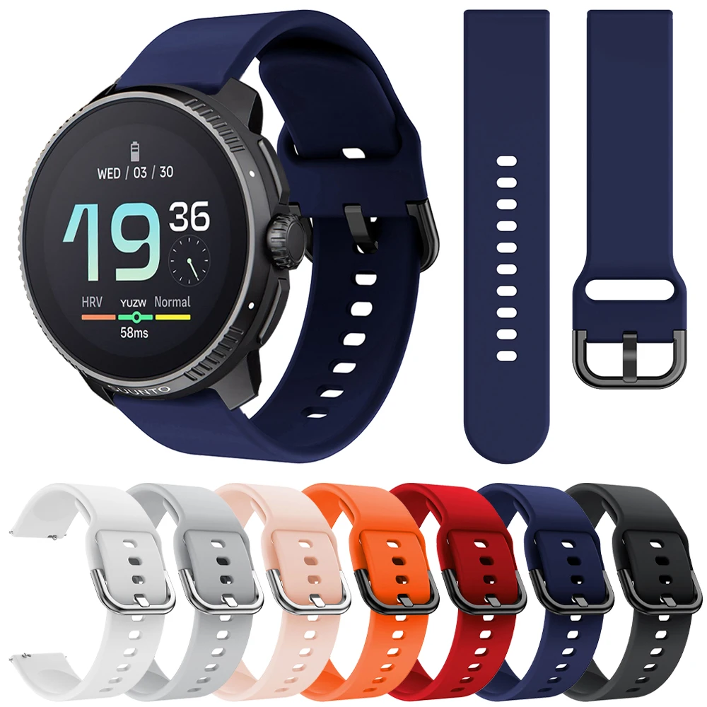 Cinturino In Silicone 20Mm 22Mm Per Suunto Vertical 9 5 Peak Pro/Suunto 3 Fitness Band Per Suunto Race Soft Sports Wristband Bracciale
