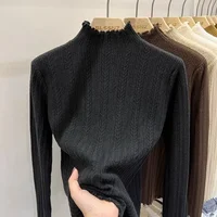 Autumn Winter chic Bottom Sweaters Women Fashion Turtleneck Pullover Slim Long Sleeve Knitted Jumpers Soft Warm Pull Femme Top - Image 4
