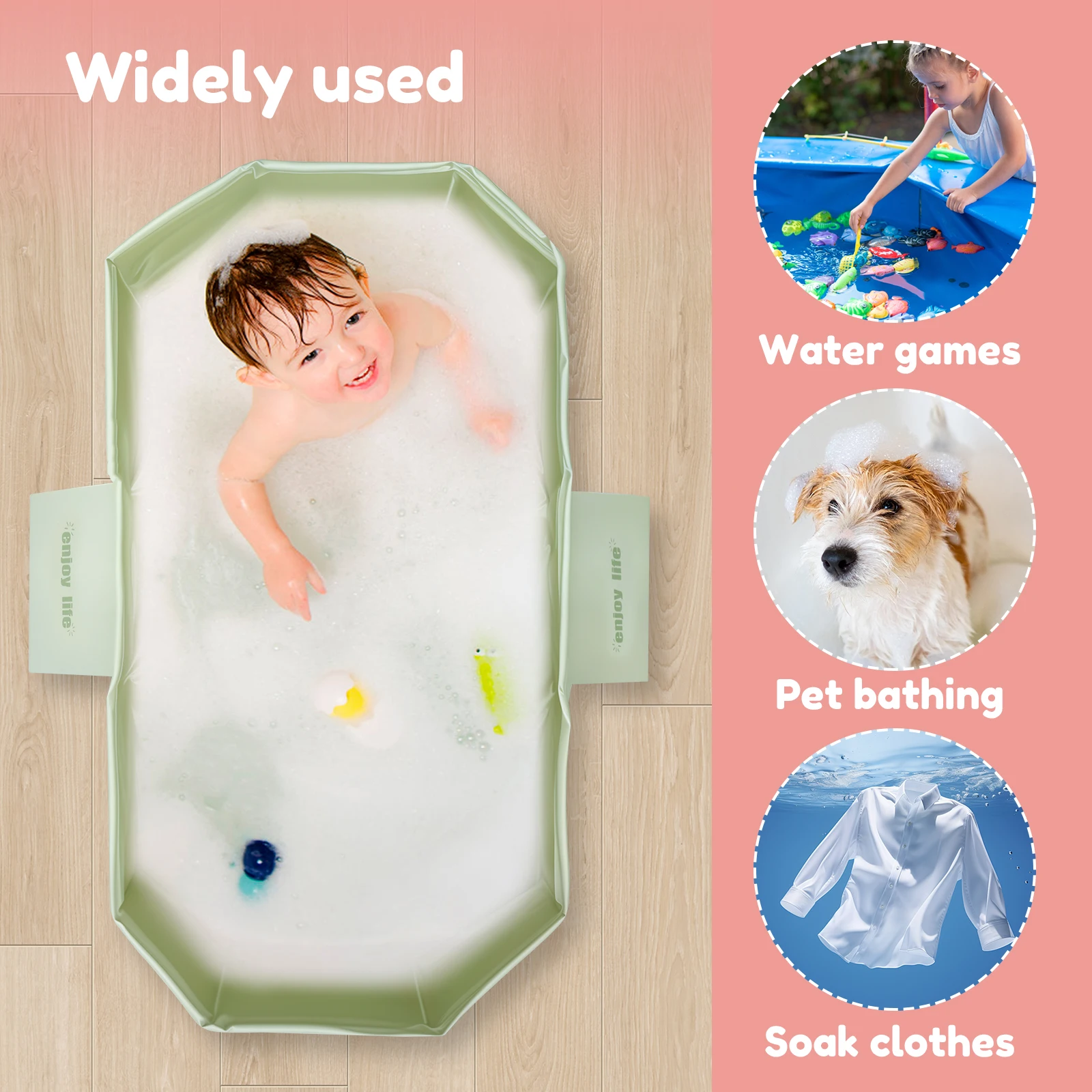 Portable PVC Foldable Baby Bath Tub