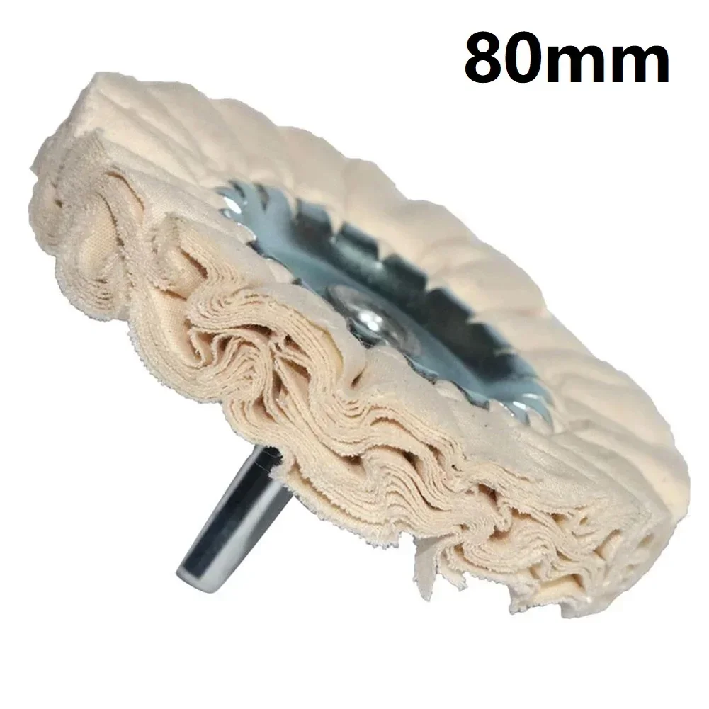 1PC Cotton Airway Polishing Wheel Cloth Open Offset Polishing Wheel Waxing Disc 80mm 3-inch For Metal Marble Glass