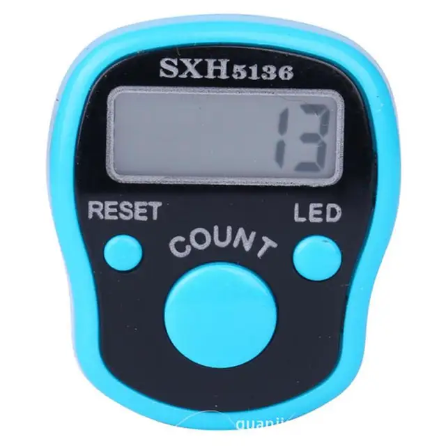 1~10PCS Finger Counter w/ Compass Islamic Tasbih Bead 5 Digital LED Electronic Handheld Tally Counter Clicker counter ring 2