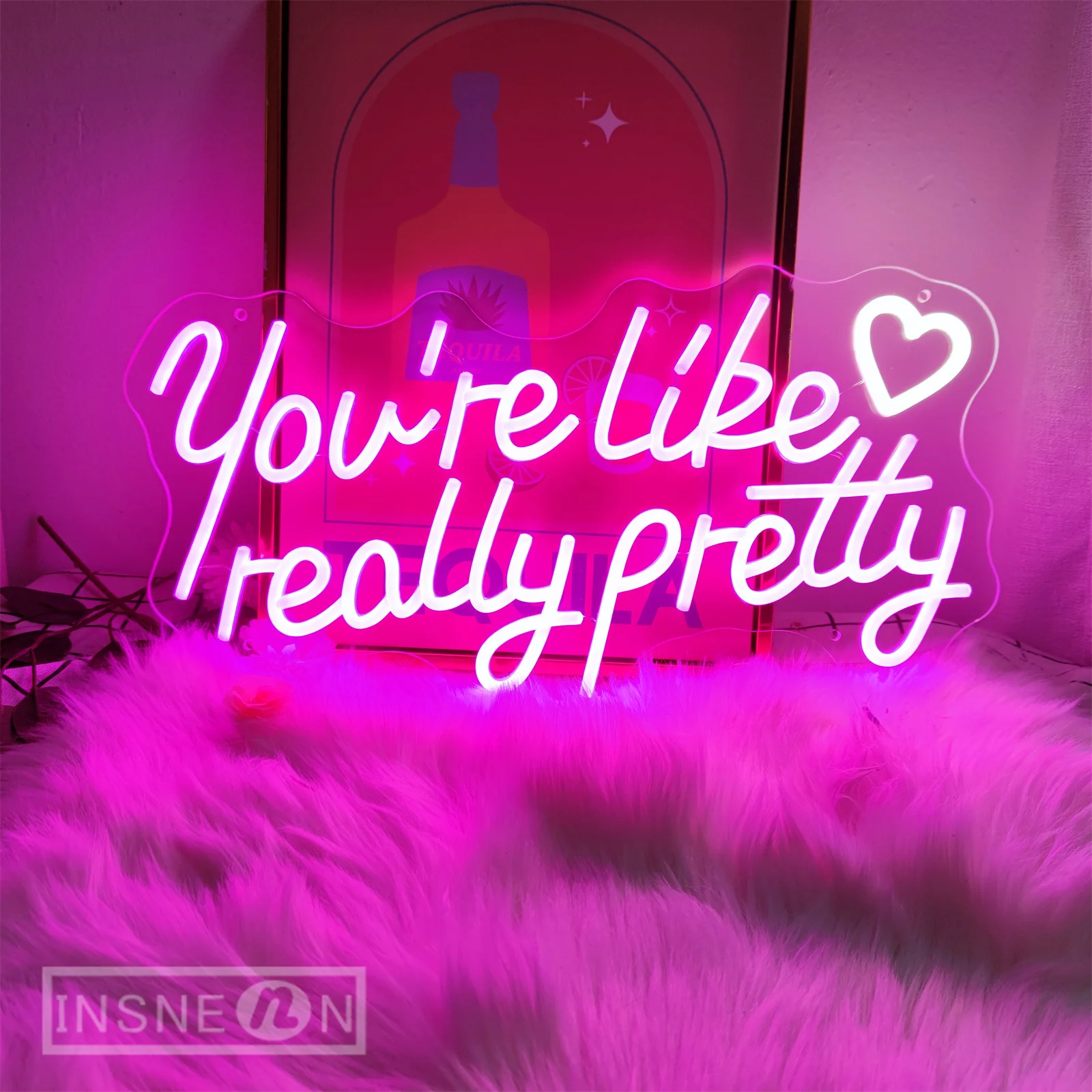 

You‘re Like Really Pretty Neon Sign Wall Decoration Neon Sign Wedding Birthday Gift Party Neon Sign Bedroom Wall Decor Neon Lamp