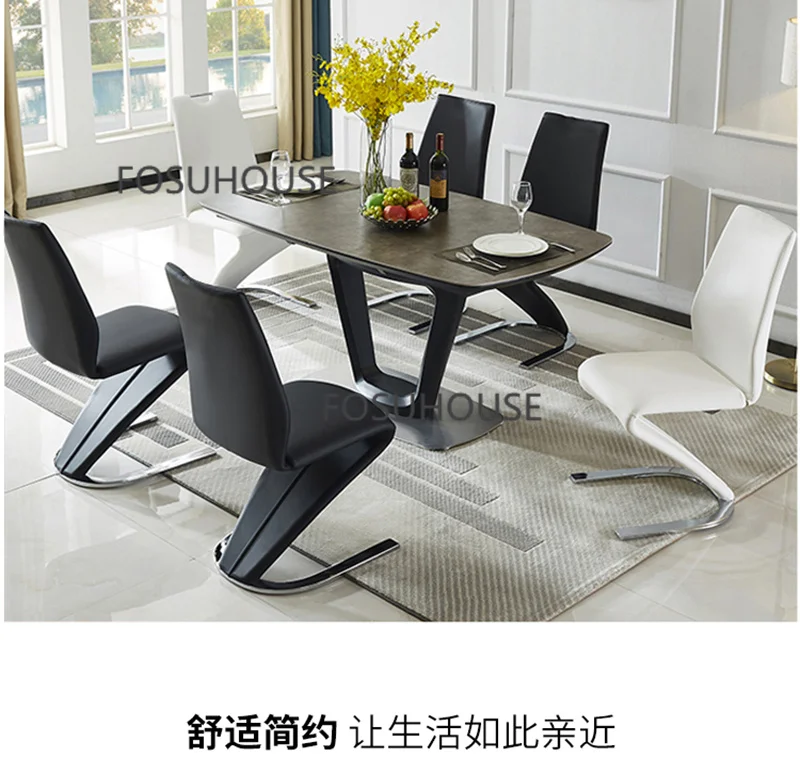 Description Picture 4 of itemModern Iron Dining Tables for Kitchen Furniture Dining Chairs Backrest Creative Personality design Living Room Dining Chairs Z
