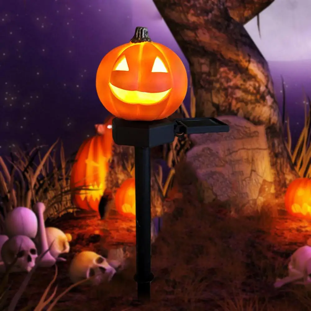 

Pumpkin Light Glow in The Dark Solar-Powered Halloween LED Pumpkin Lamp Flashing Ghost Festival Park Indoor Garden Decorat
