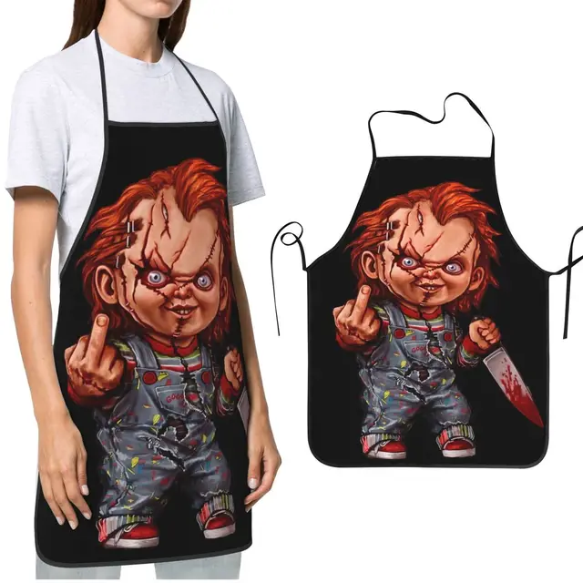 공포와 스타일의 만남: 킬러 인형 앞치마로 요리에 생명력을 불어넣으세요