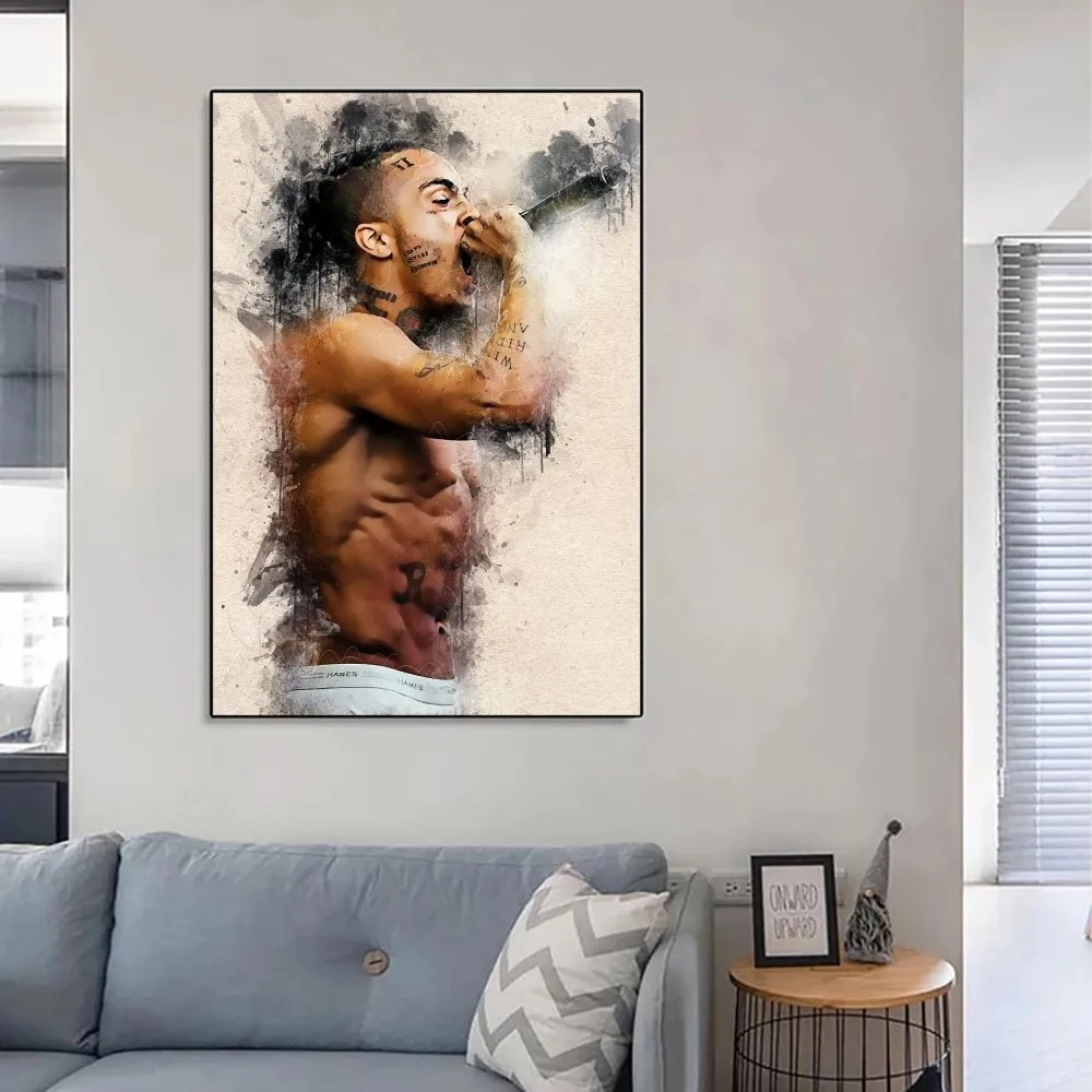 Vintage Posters Hip Hop Z-XXXTentacion Poster No Framed Poster Kraft Club Bar Paper Vintage Wall Art Painting Bedroom Study Stickers Poster Prints