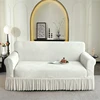 Jacquard stretch sofa cover skirt sofa cover 1 person 2 people 3 people 4 people sofa cover dustproof anti-fouling beautification decoration suitable for study room hotel bedroom living room 1