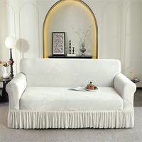 Jacquard stretch sofa cover skirt sofa cover 1 person 2 people 3 people 4 people sofa cover dustproof anti-fouling beautification decoration suitable for study room hotel bedroom living room 1