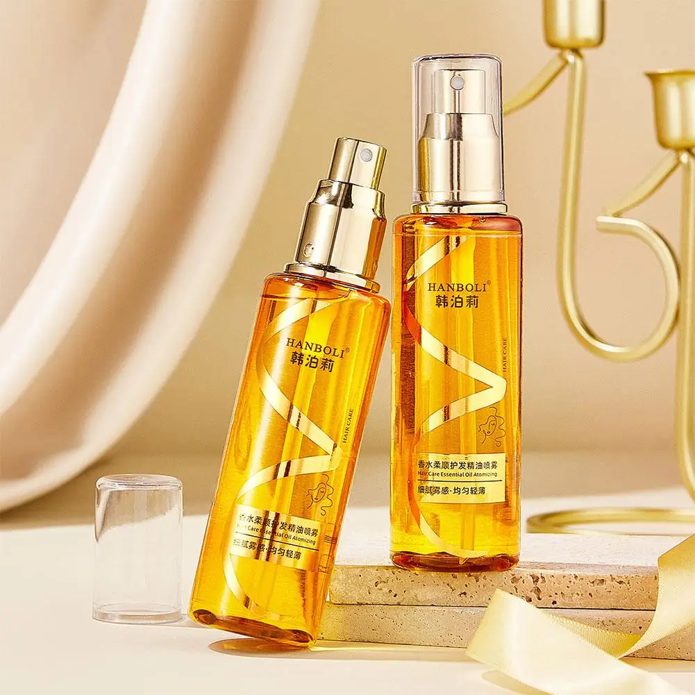 Hair Essential Oil Spray Long-lasting Light And Soft Essential Oil Spray For Dry And Frizzy Hair Leave-in Care hair essence oil hair oil hair protection spray hair oil mist