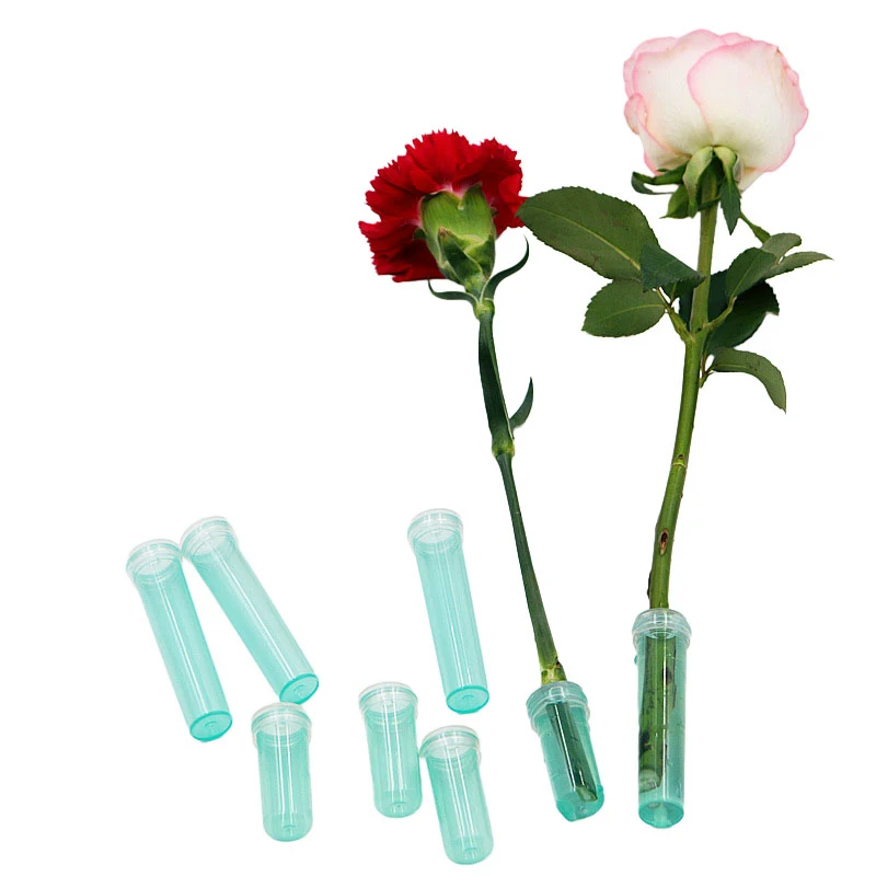 Flower Storage Tube Buckets 20Pcs for Cut Flowers Florist Supplies Floral Tubes Plastic Vase Crafts Toddlers Vials Water plastic flower tube