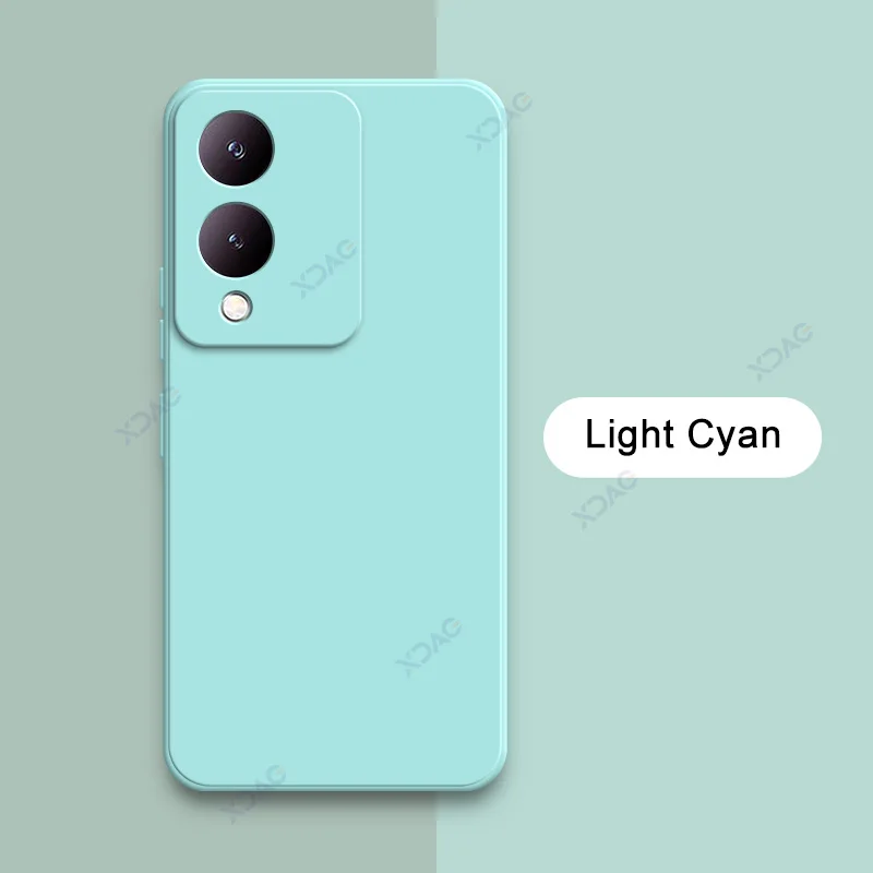 Luxury Dual Layer Cellphone Case with Full Camera Protection - Fashionable Soft Square Liquid Silicone Armor