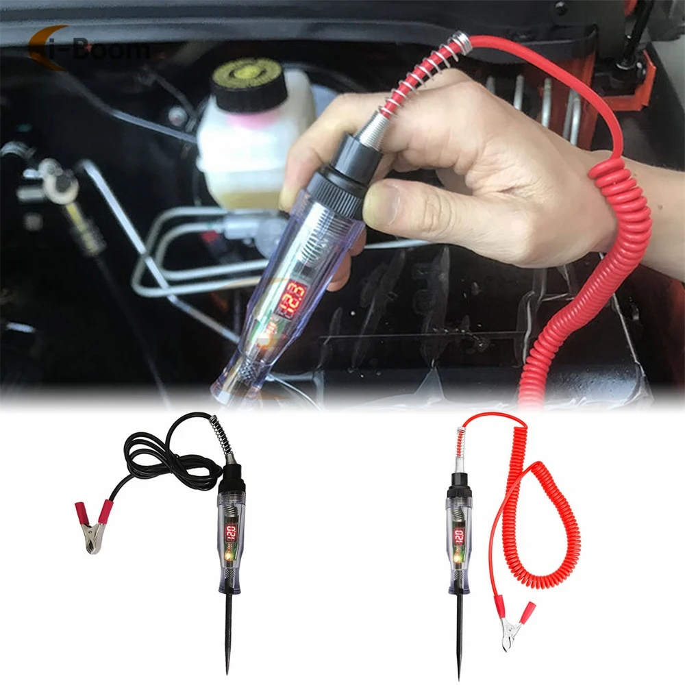 

DC 5V-90V Voltage Circuit Tester Car Truck Headlight Diagnostic Tools Digital Power Voltage Detector Electricity Test Probe Pen