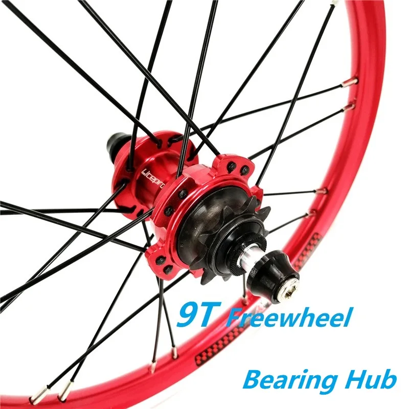 Elitepro-折りたたみ式アルミニウム合金自転車ホイールセット,14