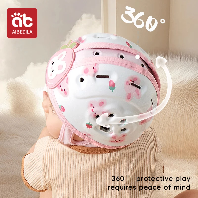 AIBEDILA 360-Degree Protection Baby Anti Fall Helmet Adjustable Toddler Head Protector Soft Security Protection Hats Learn Walk 4