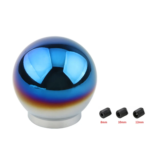 JDM Accessories Aluminum Burnt Blue Titanium Ball Shape Gear Shift Knob