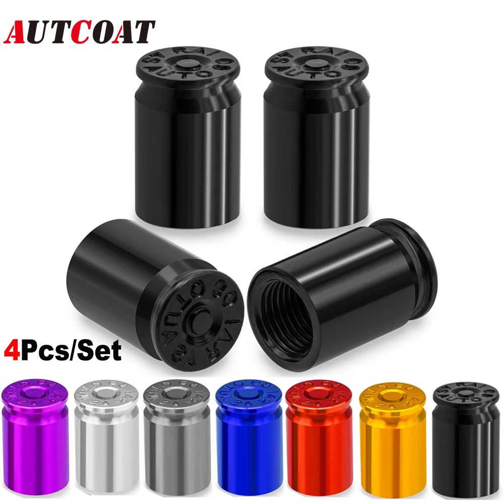 Universal Leak-Proof Tire Valve Stem Caps - Set of 4