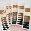 10pcs 5cm Frosted Simplicity Hairpins for Girls Oval Triangle Square Hair Clips for Kids Snap Hair Clips Hairpins Click Clacks 6