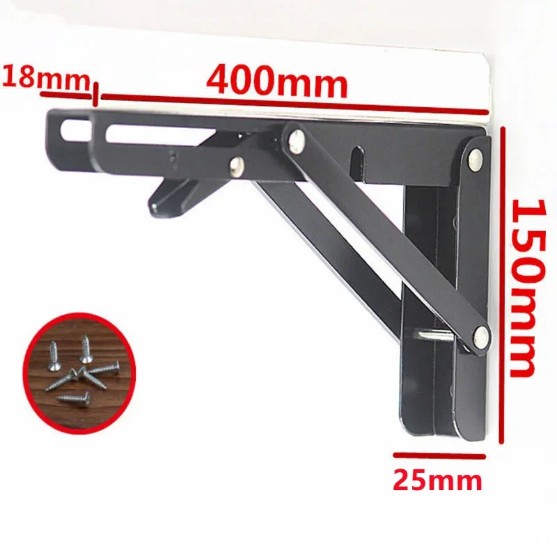 Folding shelf bracket 2PCS 8-20 Inch Triangle Adjustable Wall Shelves Mounted Table Shelves Home Hardware