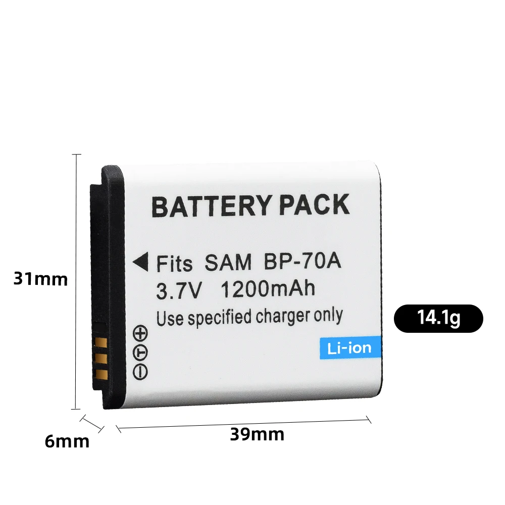 PALO BP-70A Rechargeable Battery for SAMSUNG ES65 ES70 ES73 PL80 PL90 PL100 ST30 ST60 SL50 SL600 TL105 TL110 WP10 WB35F