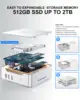 ACEMAGIC GK3PLUS Mini PC 16GB DDR4 1TB SSD 12th Gen Alder Lake-N95 Mini Desktop Computer Support 2xHDMI+VGA 4K Triple Display 5