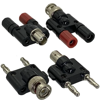 1Pcs Adapter BNC to Banana Male plug & Female jack RF connector Coaxial Test converter