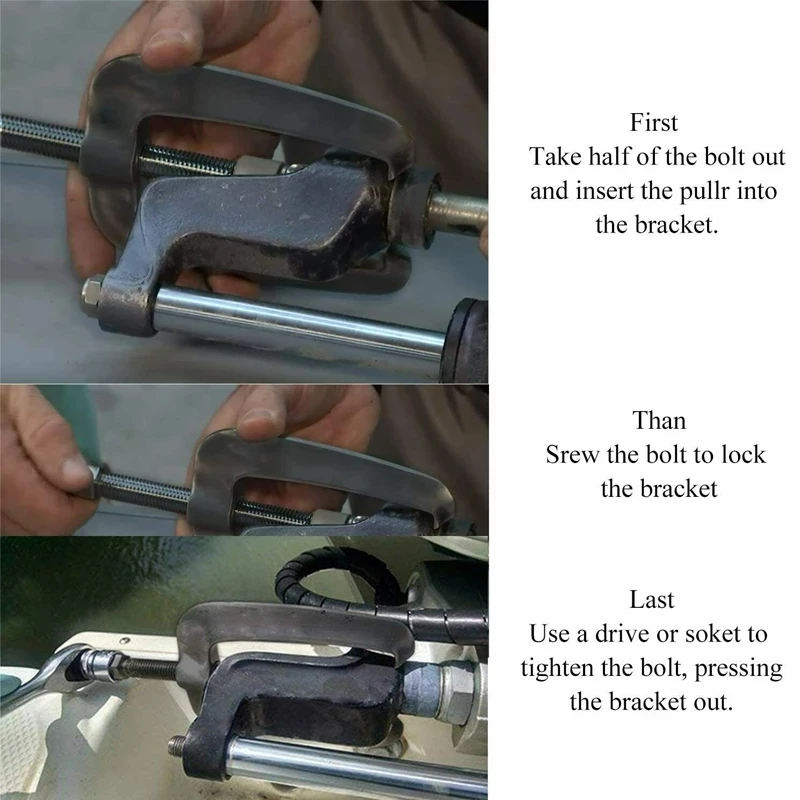 ANX Hydraulic Steering Support Bracket Puller & HS5157 Cylinder Seal Kit For Seastar Marine Tool