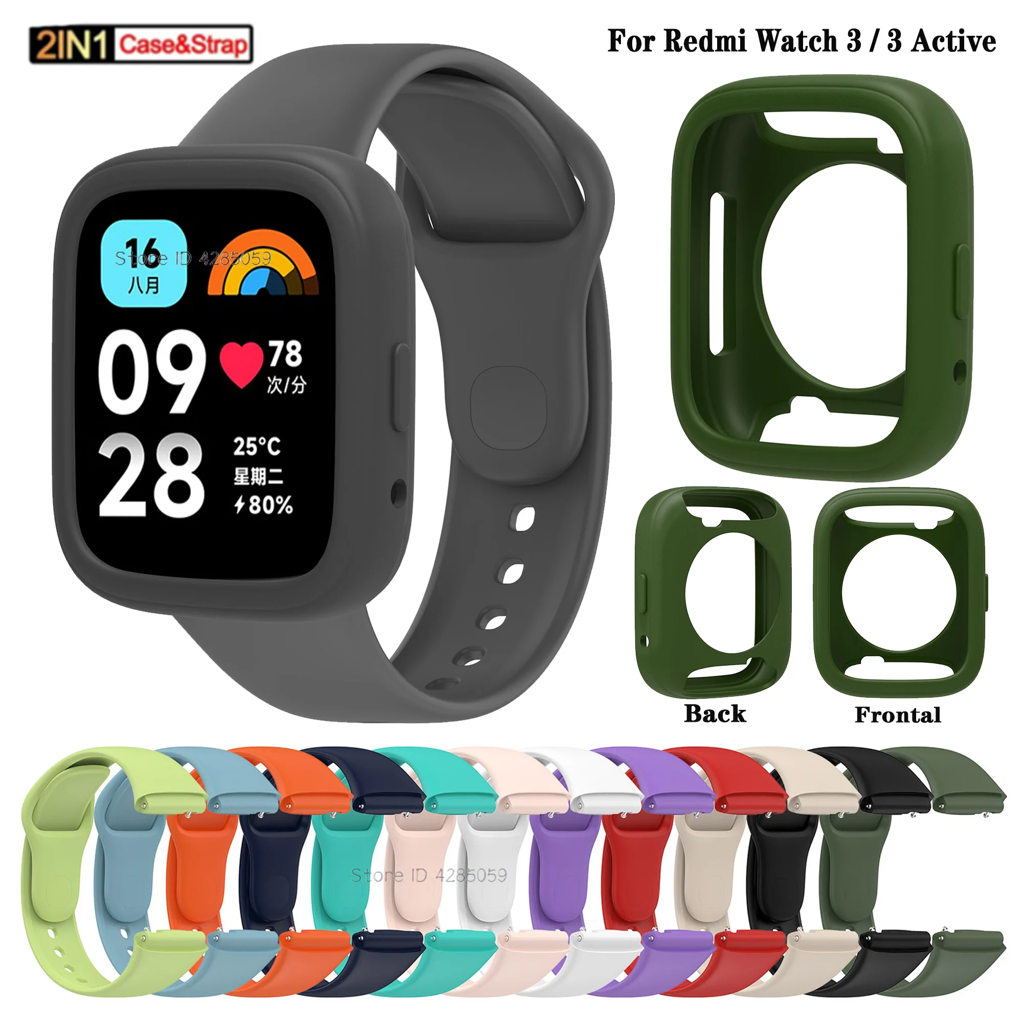 Cinturini Sostitutivi Per Redmi Watch 3 - 2 Bracciali In Silicone Sportivo Impermeabile - Foto 8