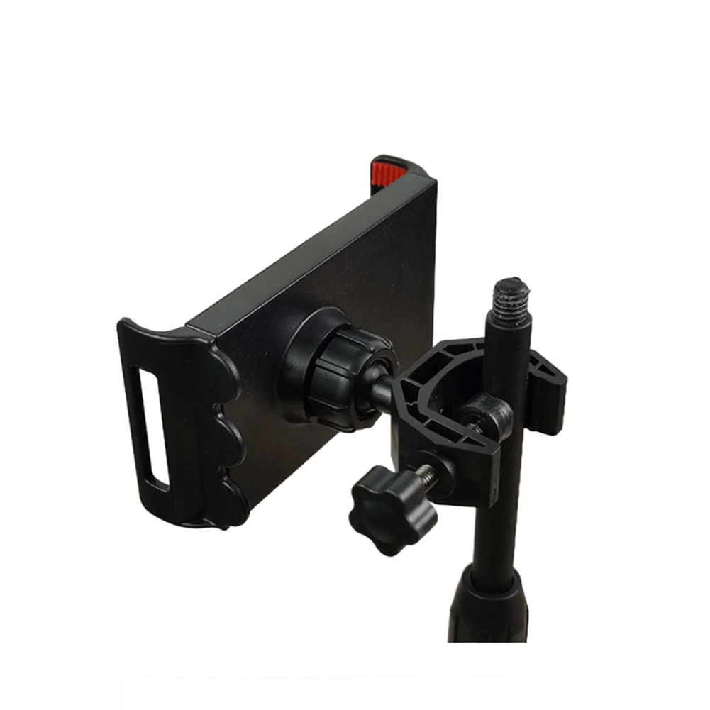 360 Grad drehbarer Stativ-Telefonhalter, Mikrofonständer, Halterung, verstellbar für Handy- und Tablet-Clip – Detail 9