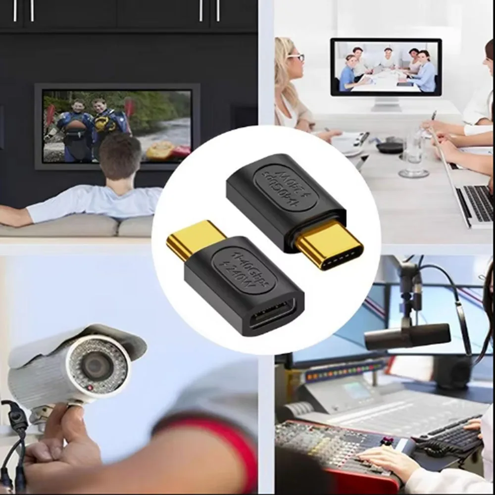 Enhanced USB C Adapter - 90 Degree Right Angle Extender with 240W Fast Charging and 40Gbps Data Transfer